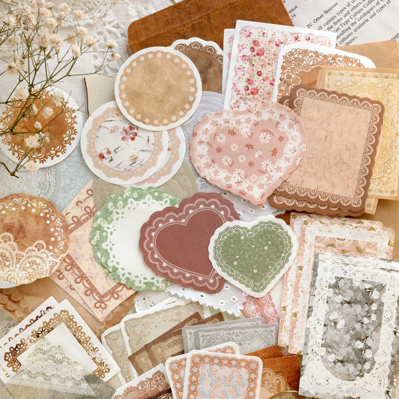 Ink Blotter Paper - 100Pcs/Pack Vintage Notes Material Writable Paper