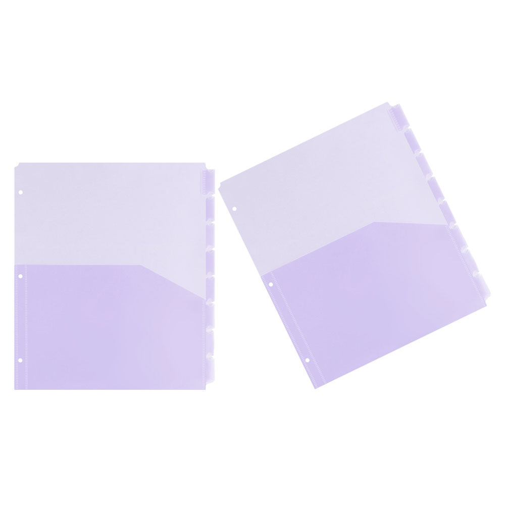 Tab Divider A4 - 2Sets A4 Binder Dividers Plastic Pocket