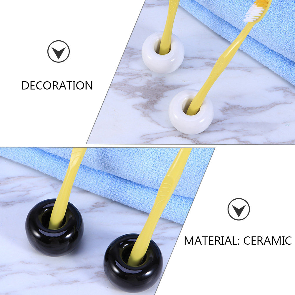4Pcs Ceramic Toothbrush Stand  - Pen Rest Single 评论和价格