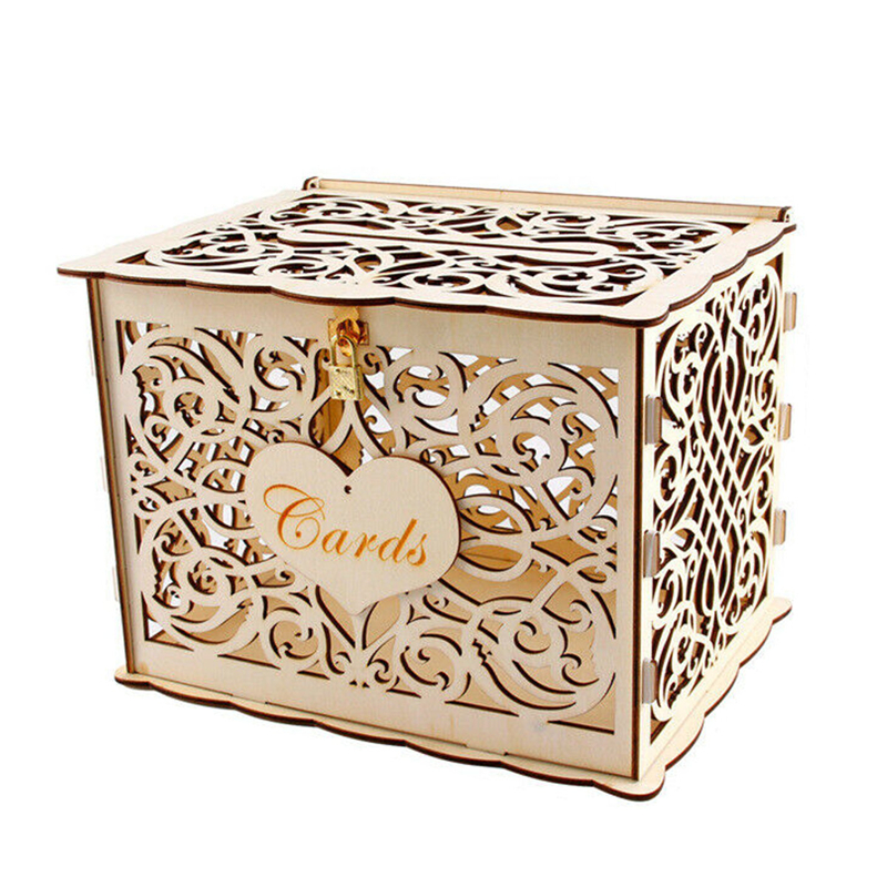 30X24X21cm DIY Wedding Gift Ca - Card Index Box 评论和价格