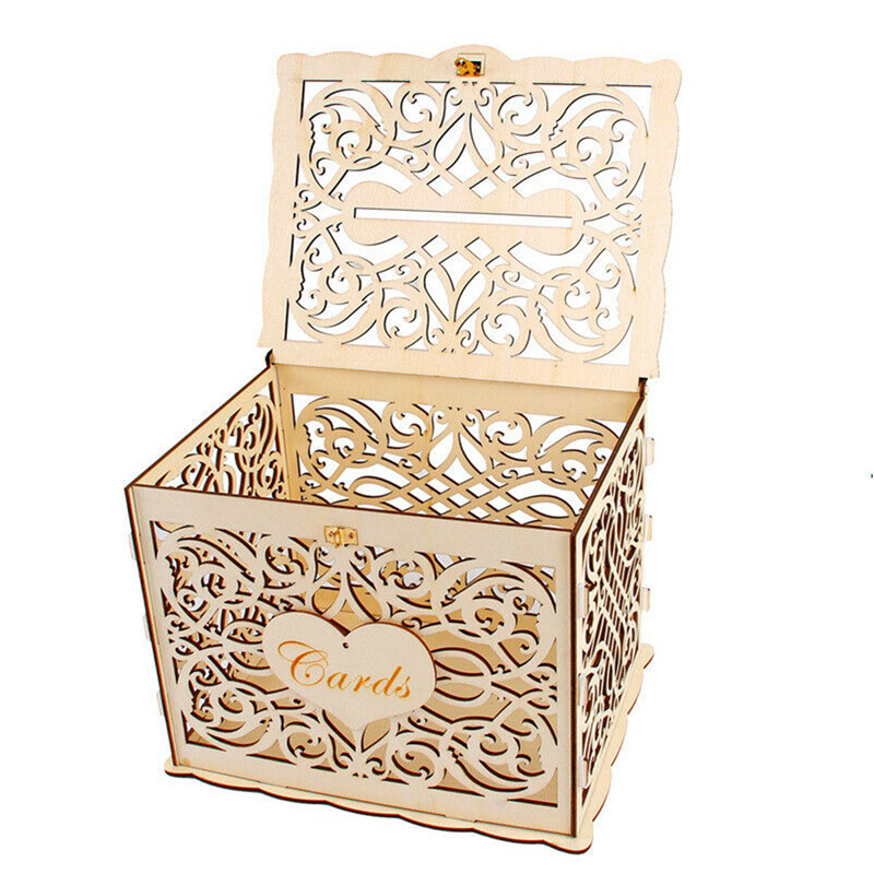 30X24X21cm DIY Wedding Gift Ca - Card Index Box 评论和价格