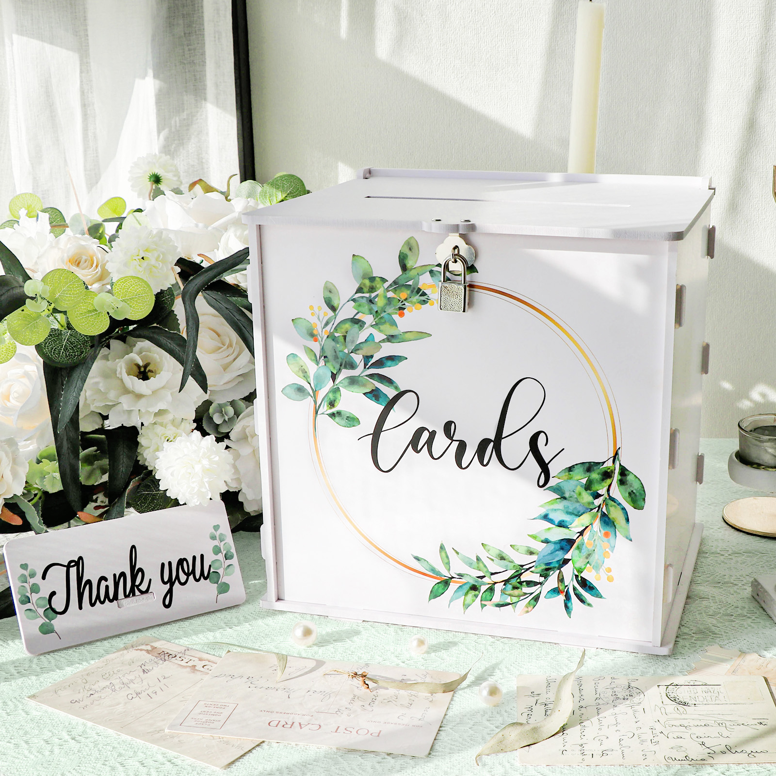 Wedding Card Box with Lock, PV - Card Index Box 评论和价格