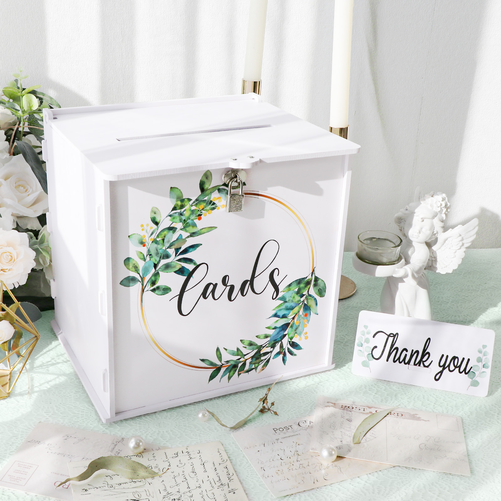 Wedding Card Box with Lock, PV - Card Index Box 评论和价格