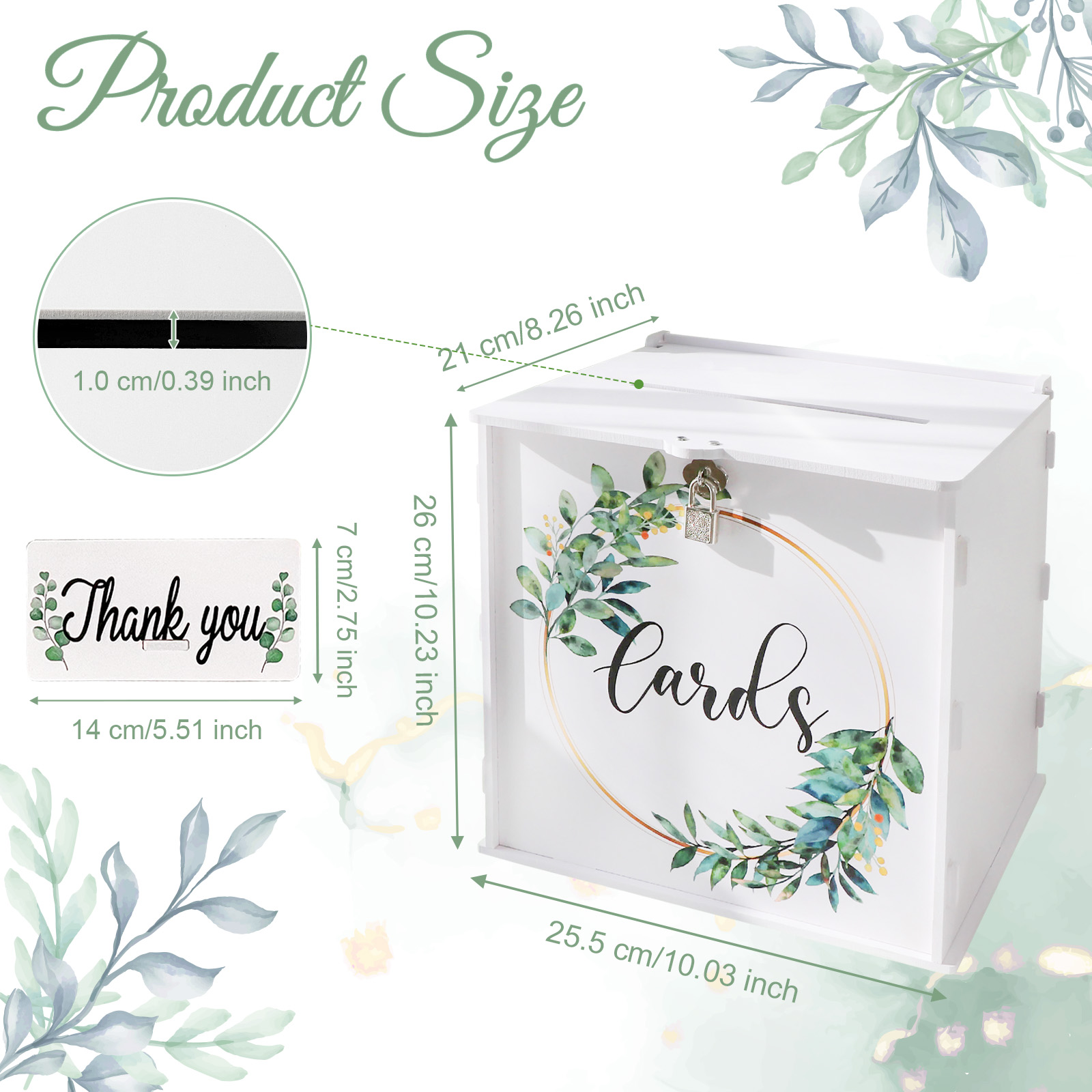 Wedding Card Box with Lock, PV - Card Index Box 评论和价格