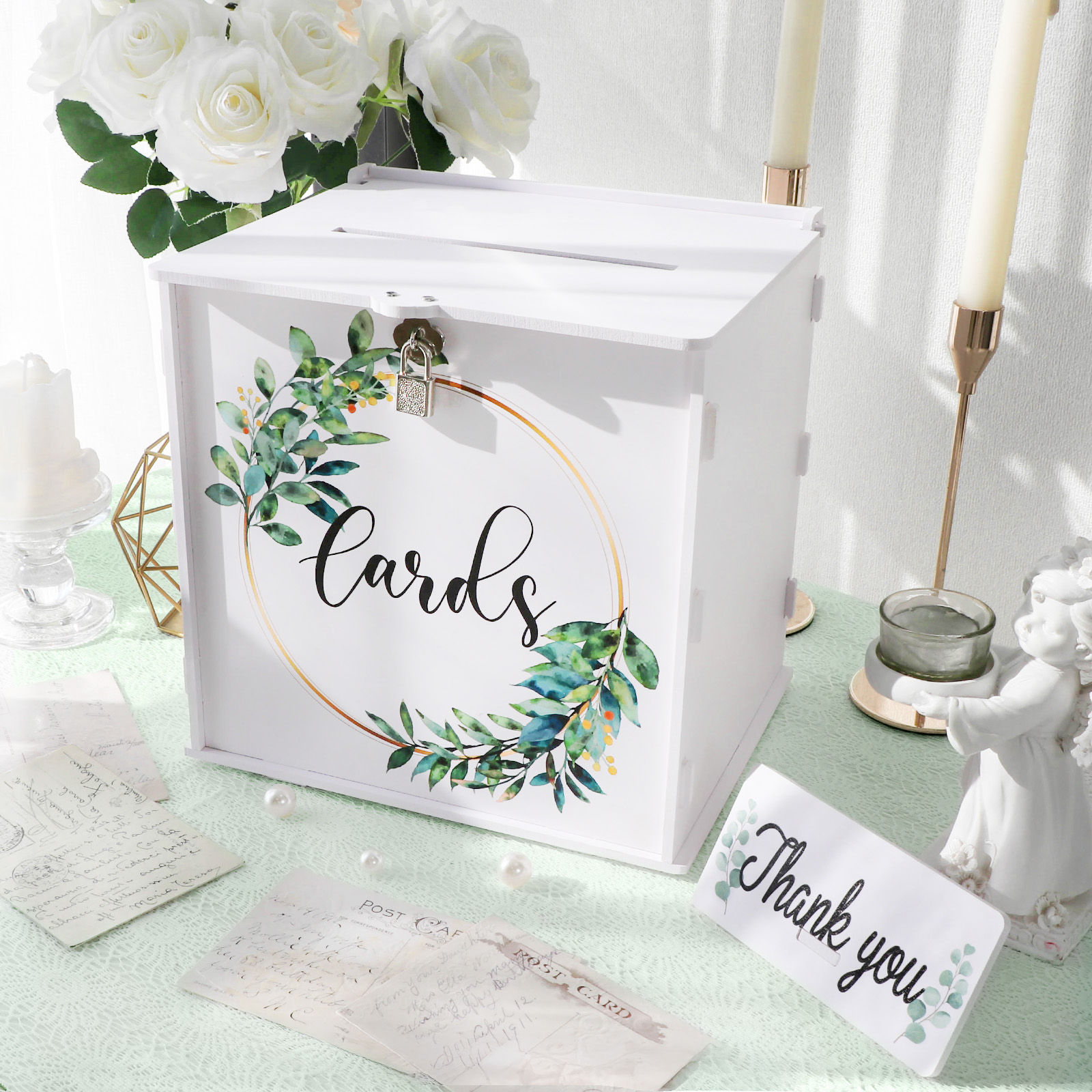 Wedding Card Box with Lock, PV - Card Index Box 评论和价格