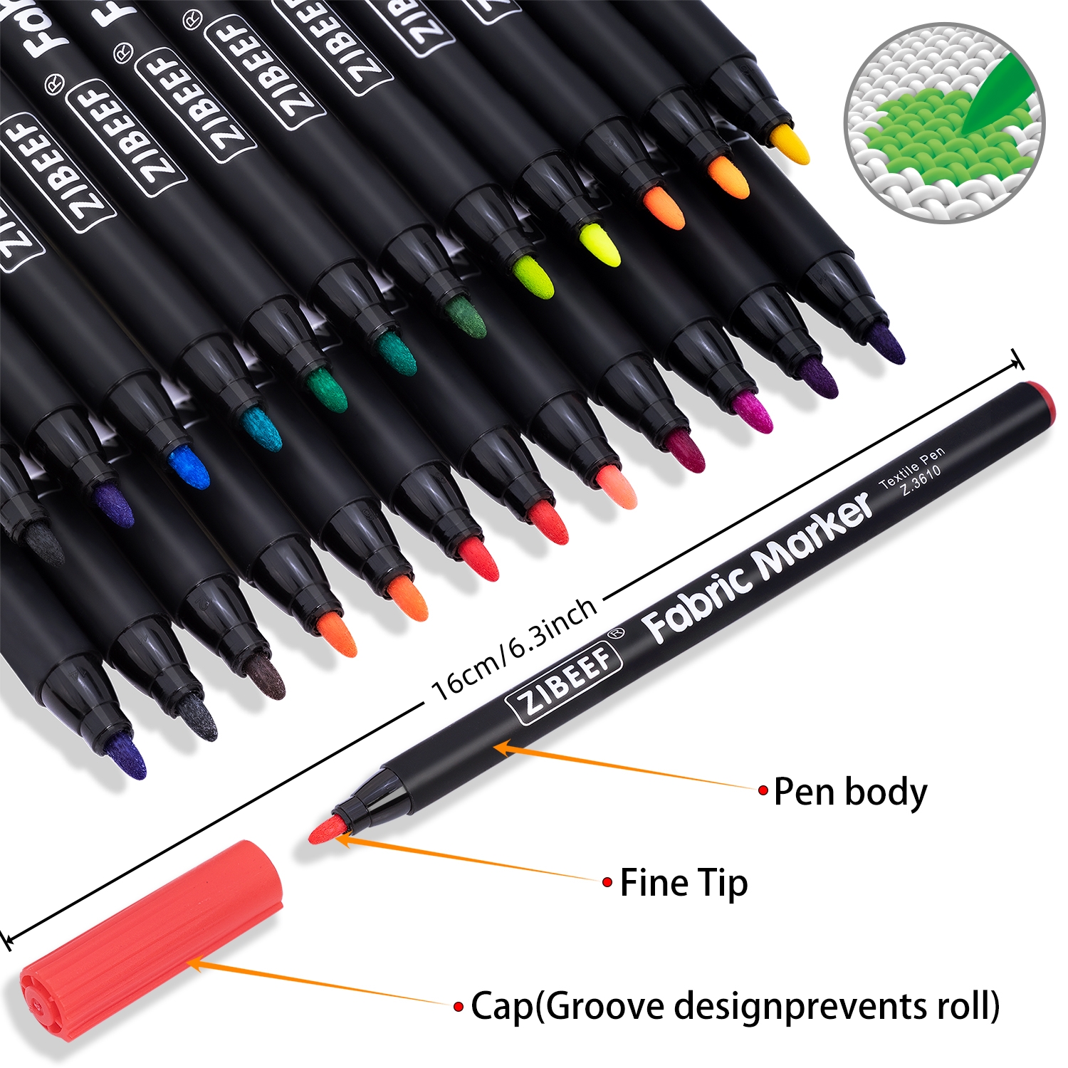 12/24 Color Fabric Markers-Fin - Correction Pen Fine 评论和价格