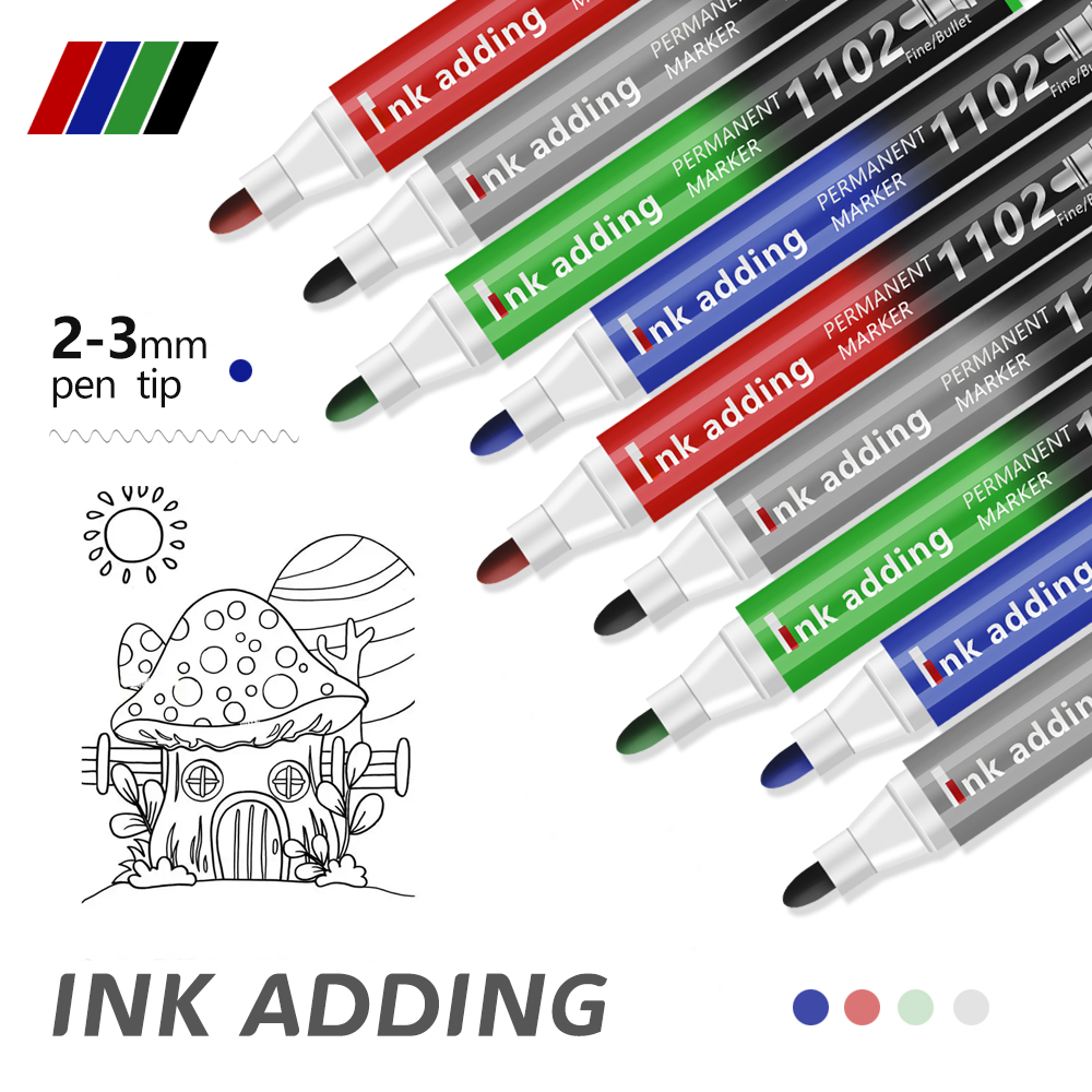 4/6/12 pcs/Set Permanent Marke - Correction Pen Fine 评论和价格