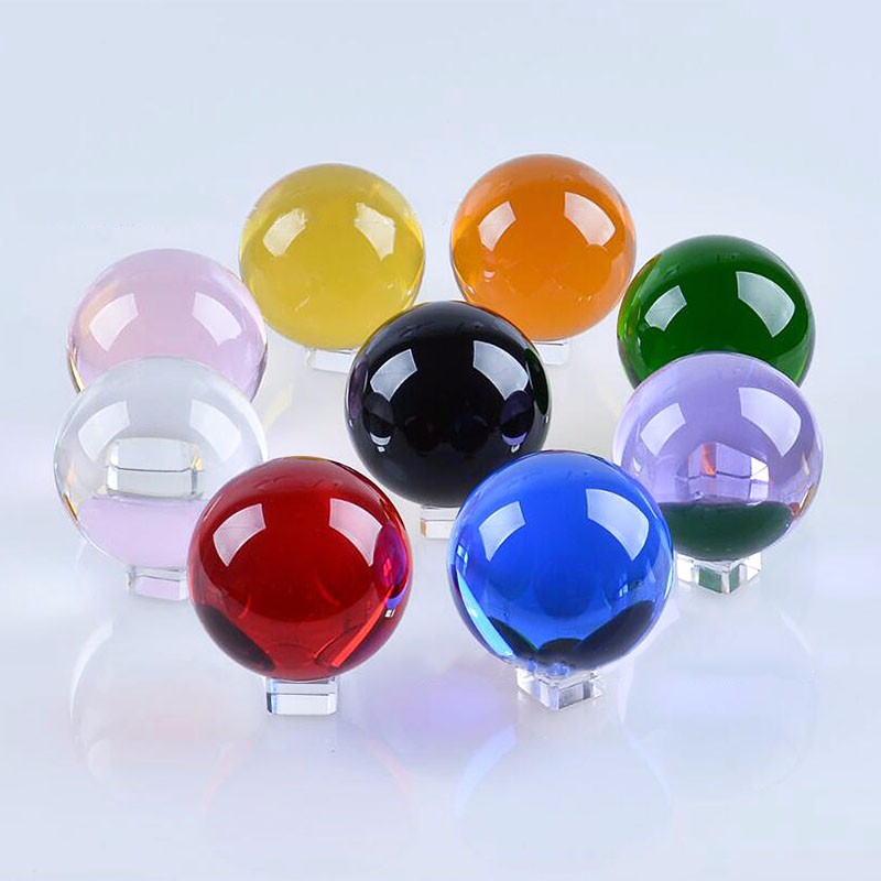 50mm Colors Crystal Ball Photo - Book Weight Glass 评论和价格