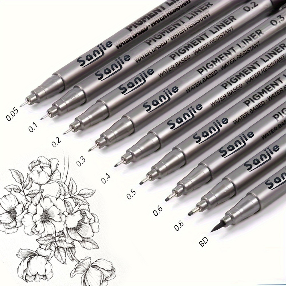 9-Piece Fine Line Waterproof I - Correction Pen Fine 评论和价格