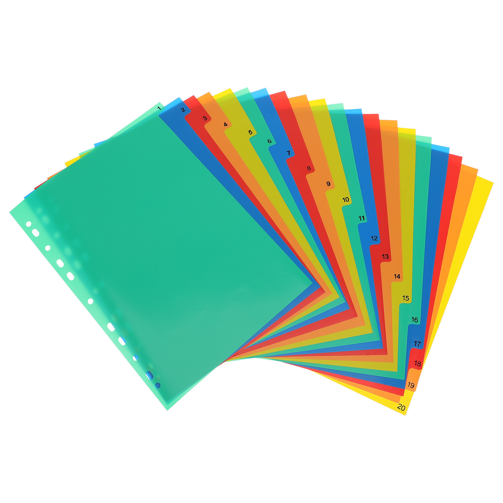 20 Pages A4 Colorful Plastic B - Tab Divider A4 评论和价格