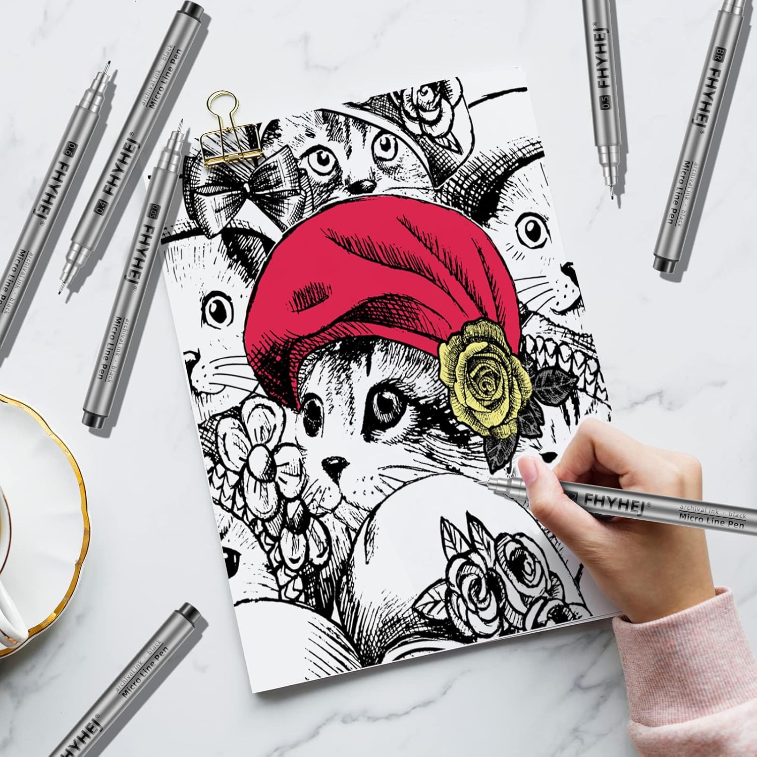 Micro Fineliner Drawing Art Pe - Archive Box Set 评论和价格