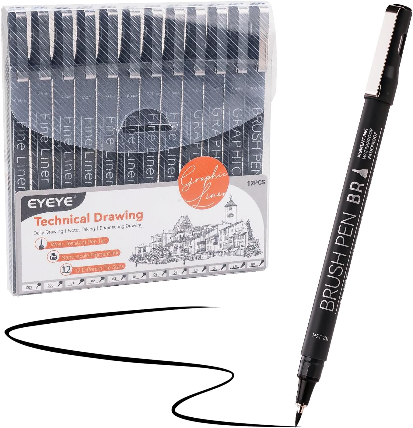 Micro Fineliner Pens Set, 12 B - Archive Box Set 评论和价格