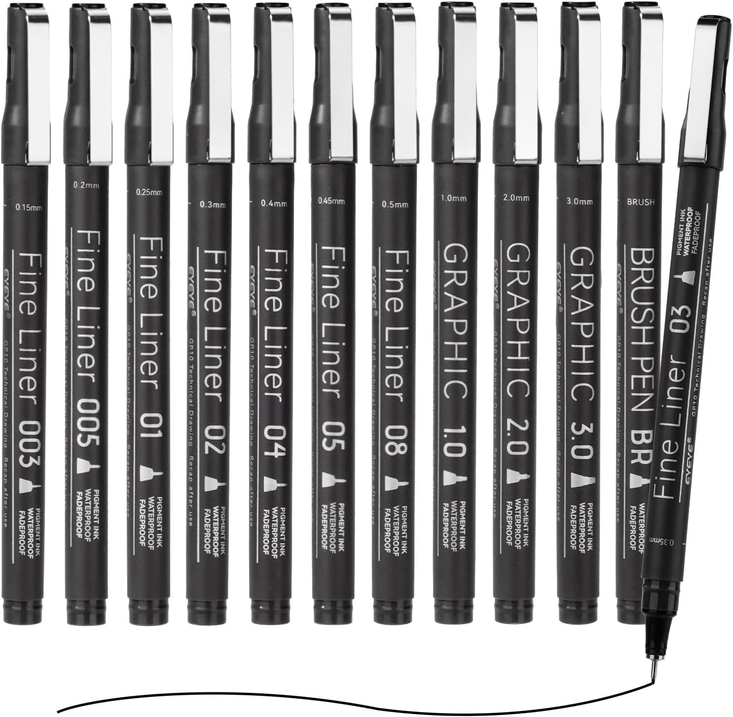 Micro Fineliner Pens Set, 12 B - Archive Box Set 评论和价格