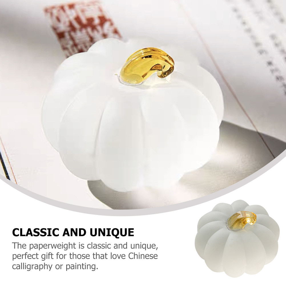 Pumpkin Shape Crystal Glass Pa - Paper Weight Crystal 评论和价格