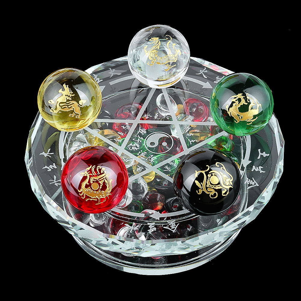 Five Elements Five Gods of Wea - Book Weight Glass 评论和价格