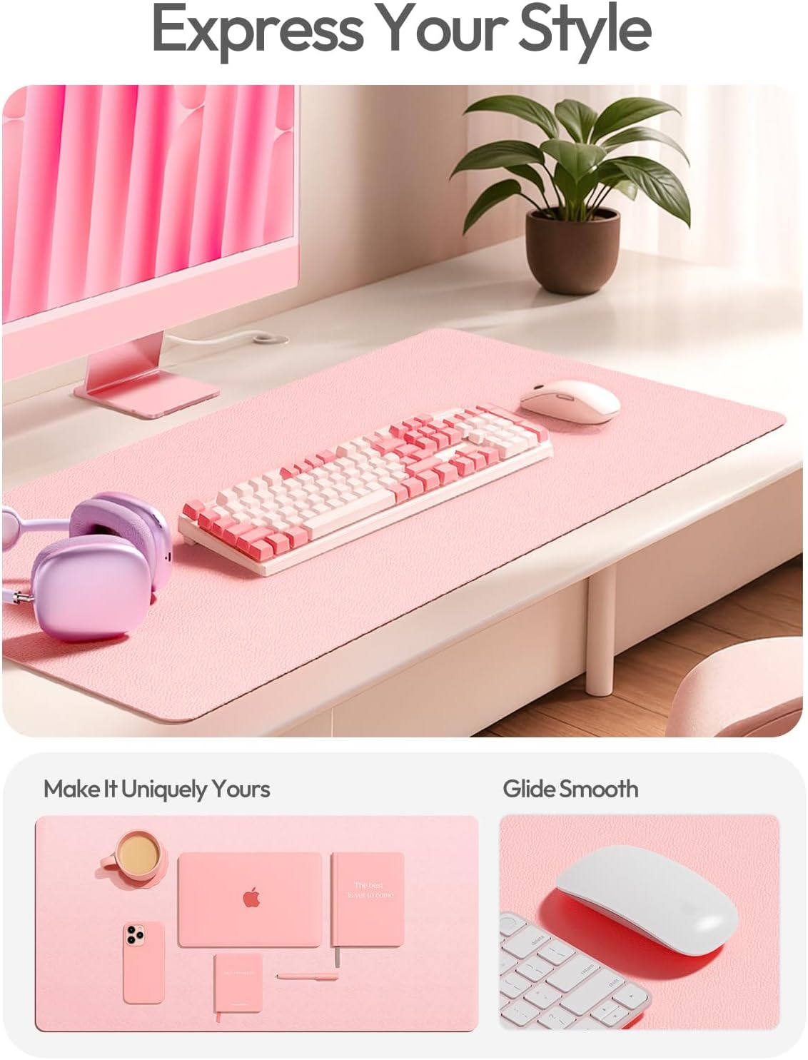 PU Leather Desk Protector with - Leather Desk Pad 评论和价格