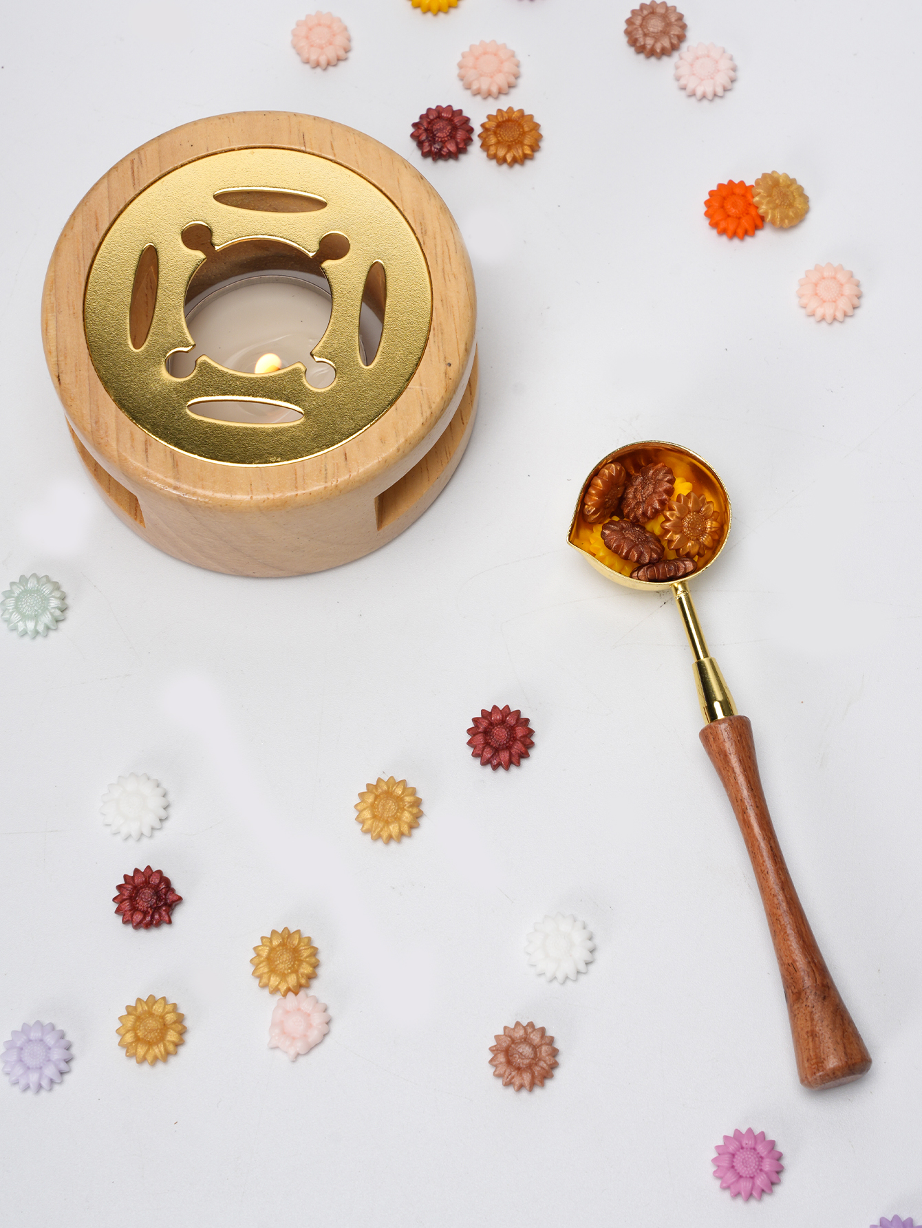 1set Wax Seal Set Wood Wax Mel - Wax Seal Stamp Set 评论和价格