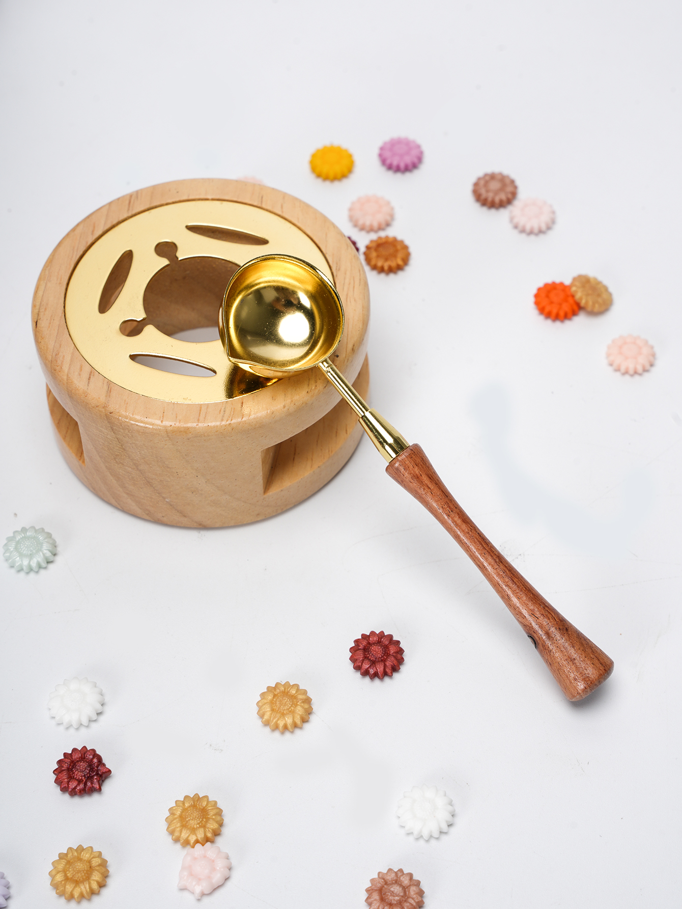 1set Wax Seal Set Wood Wax Mel - Wax Seal Stamp Set 评论和价格