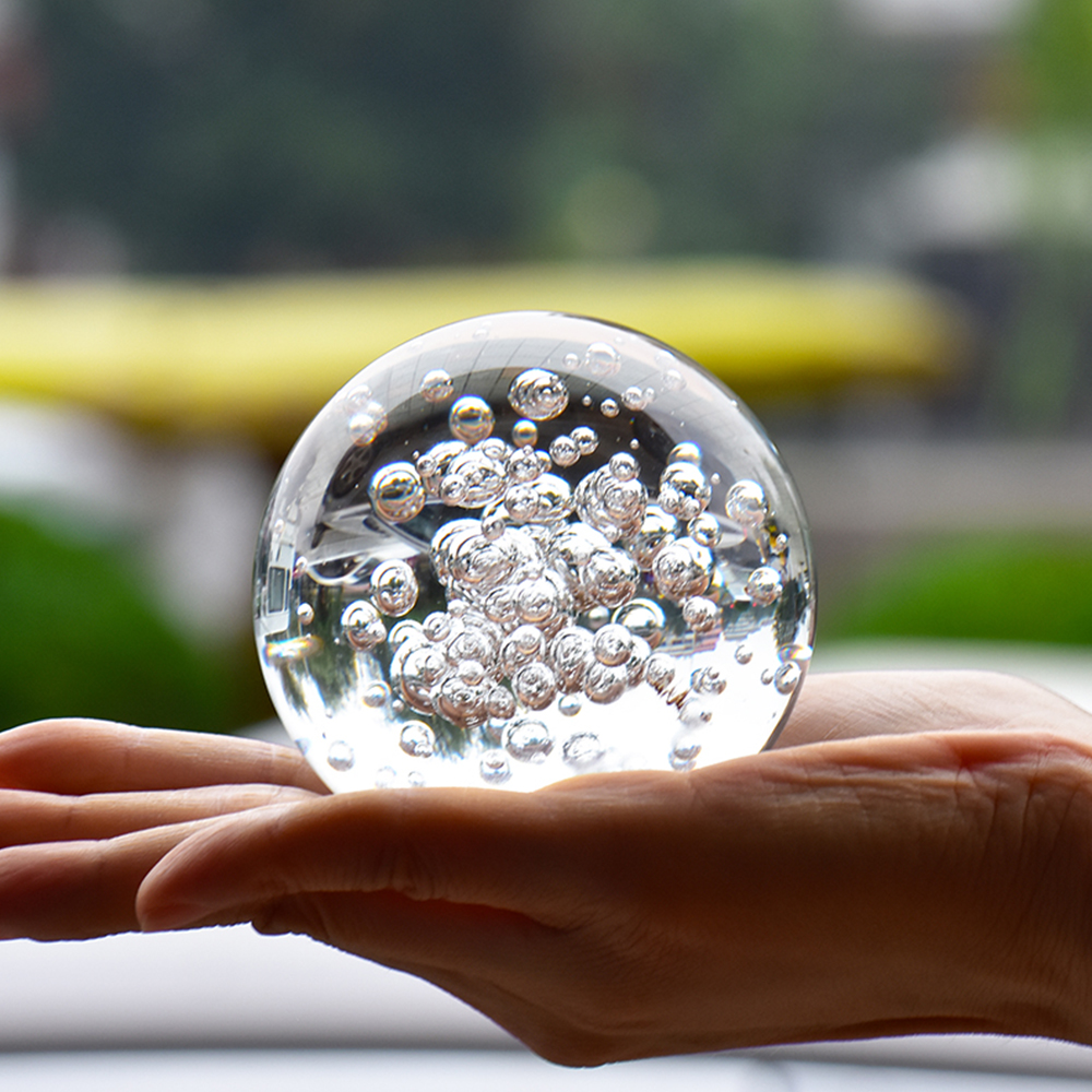 40/60/80MM Clear Bubble Crysta - Paper Weight Crystal 评论和价格