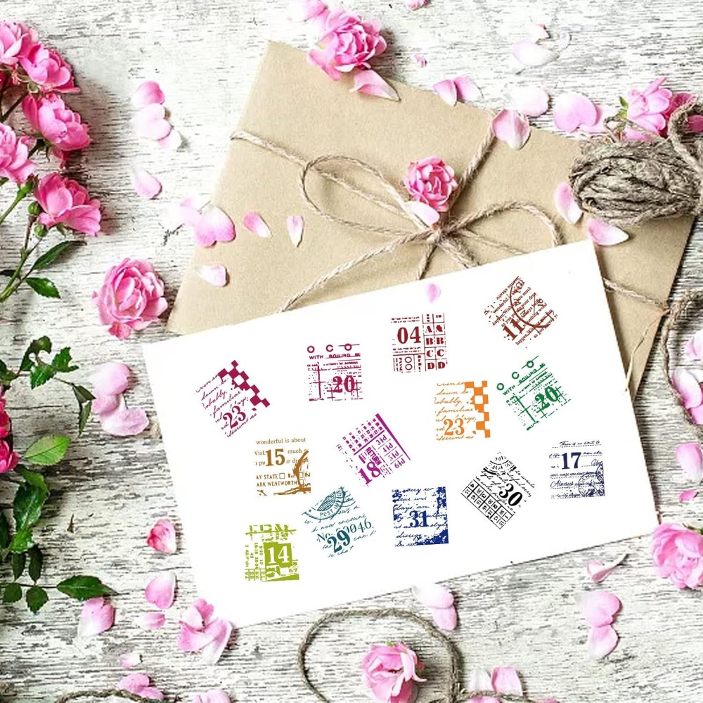 1Sheet Vintage Date Clear Stam - Rubber Date Stamp 评论和价格