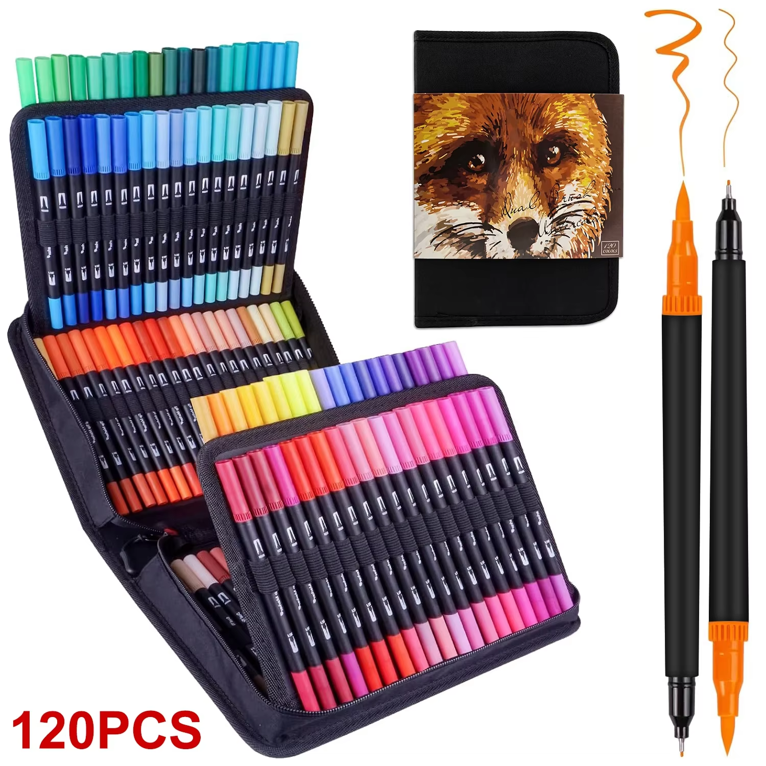 Dual Brush Pens Art Markers, 2 - Correction Pen Fine 评论和价格