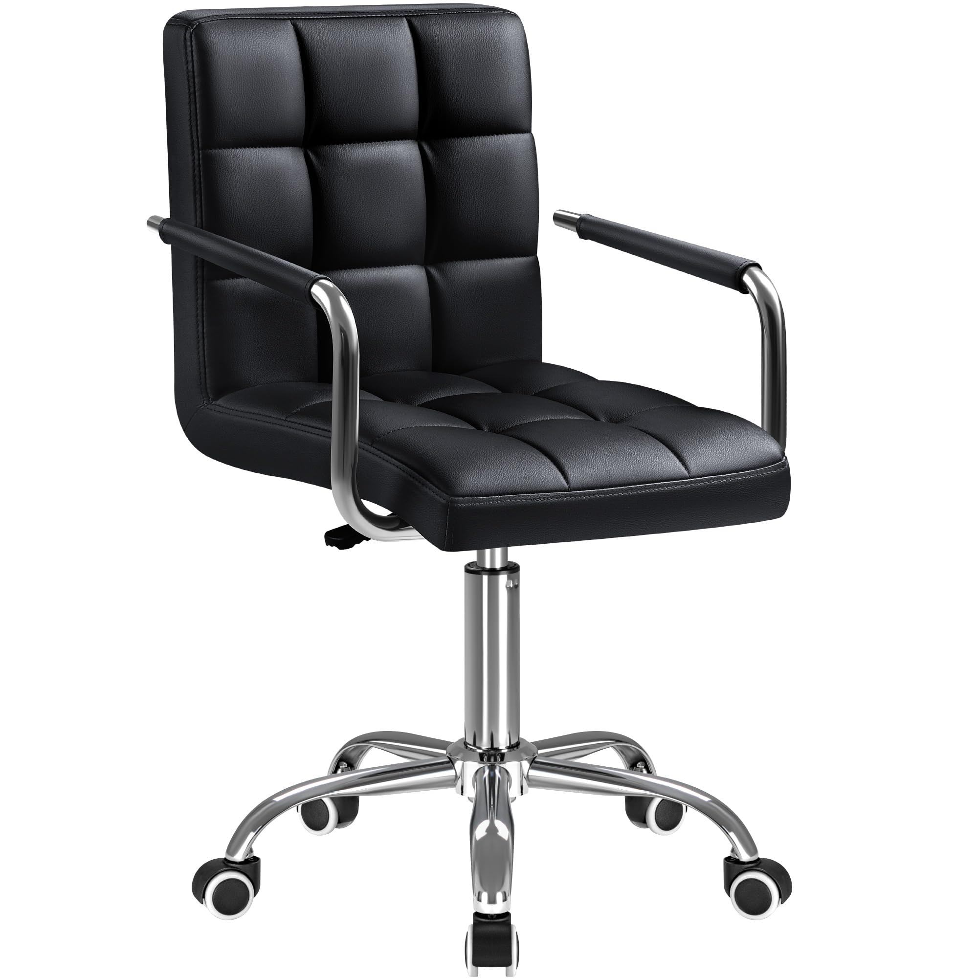 Black PU Leather Swivel Office - Leather Desk Pad 评论和价格