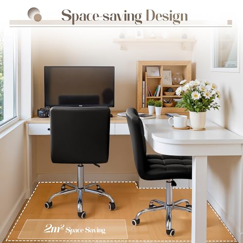 Black PU Leather Swivel Office - Leather Desk Pad 评论和价格