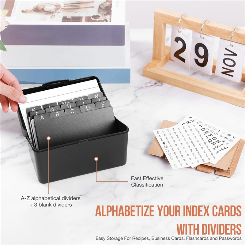 3Inchx5inch Index Card Holder  - Card Index Box 评论和价格