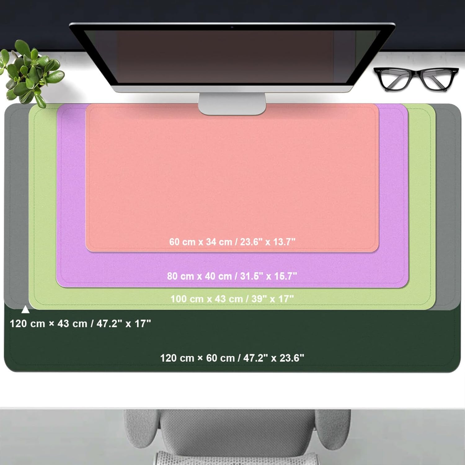 Large Leather Desk Pad Protect - Leather Desk Pad 评论和价格