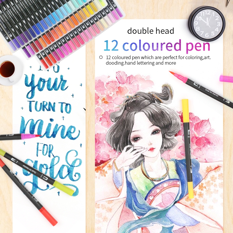 12 Colors Artist Coloring Mark - Correction Pen Fine 评论和价格
