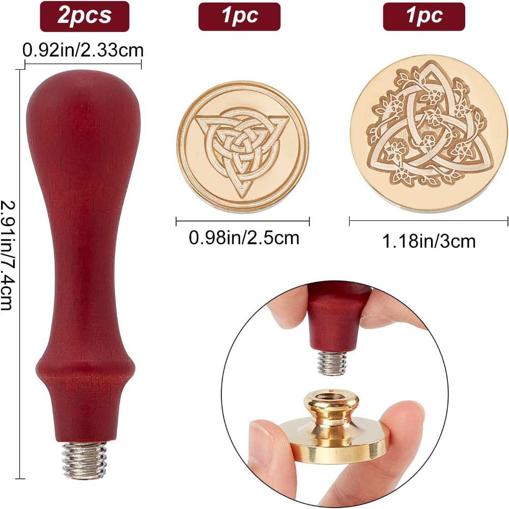 2 Set Celtic Knot Wax Seal Sta - Wax Seal Stamp Set 评论和价格