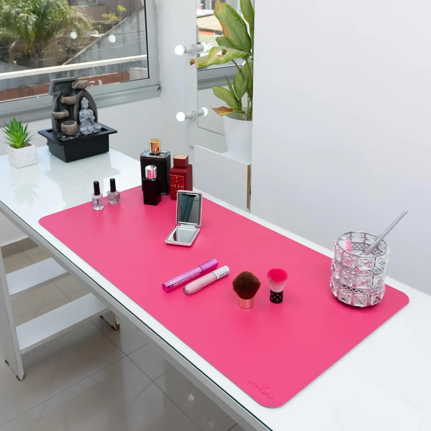 Desk Mat with Non-Slip Suede B - Leather Desk Pad 评论和价格