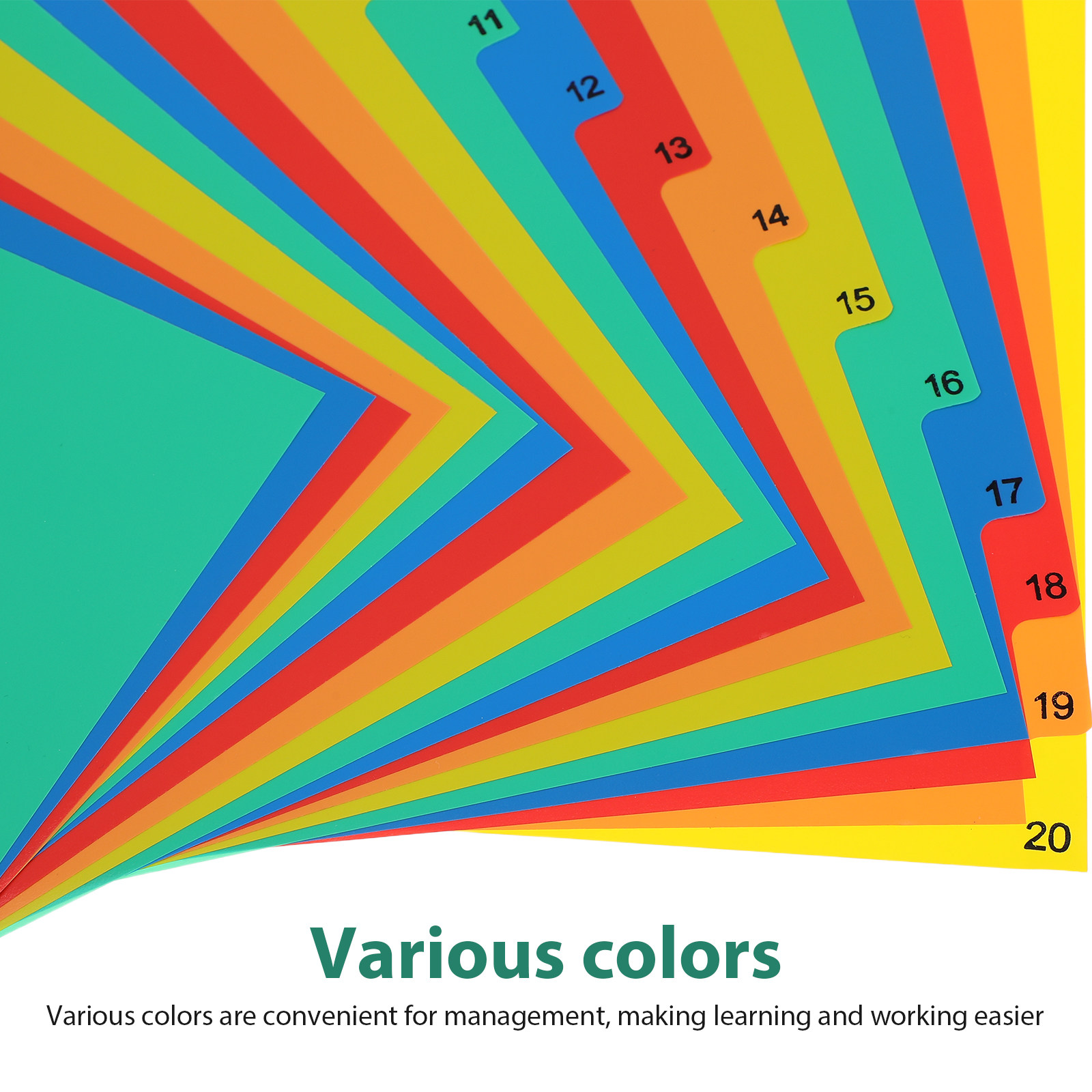 20 Pages A4 Colorful Plastic T - Tab Divider A4 评论和价格