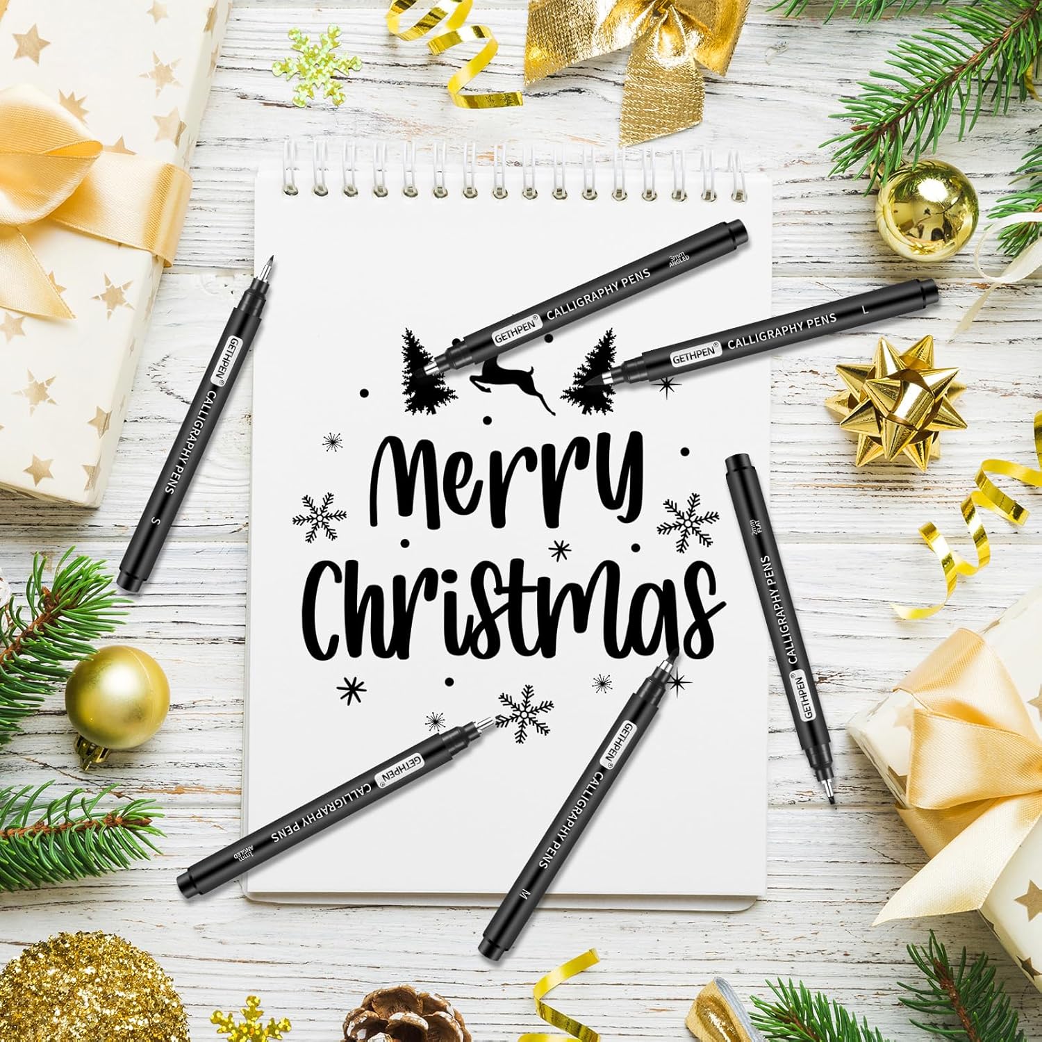 10 Size Calligraphy Pens Set f - Archive Box Set 评论和价格
