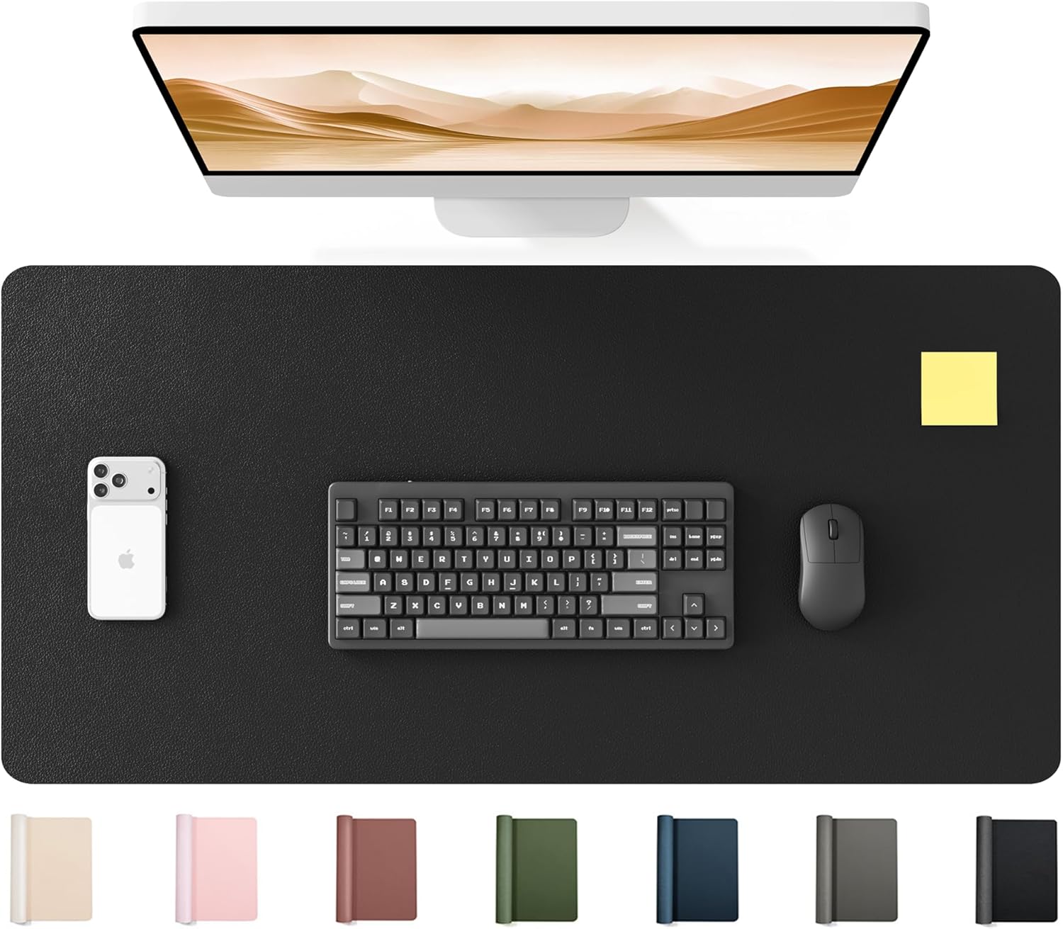 Large PU Leather Desk Mat 35.4 - Leather Desk Pad 评论和价格