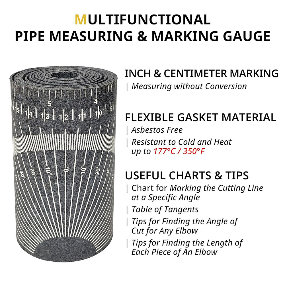 Pipe Measuring Tool Wrap Aroun - Tape Dispenser Weighted 评论和价格