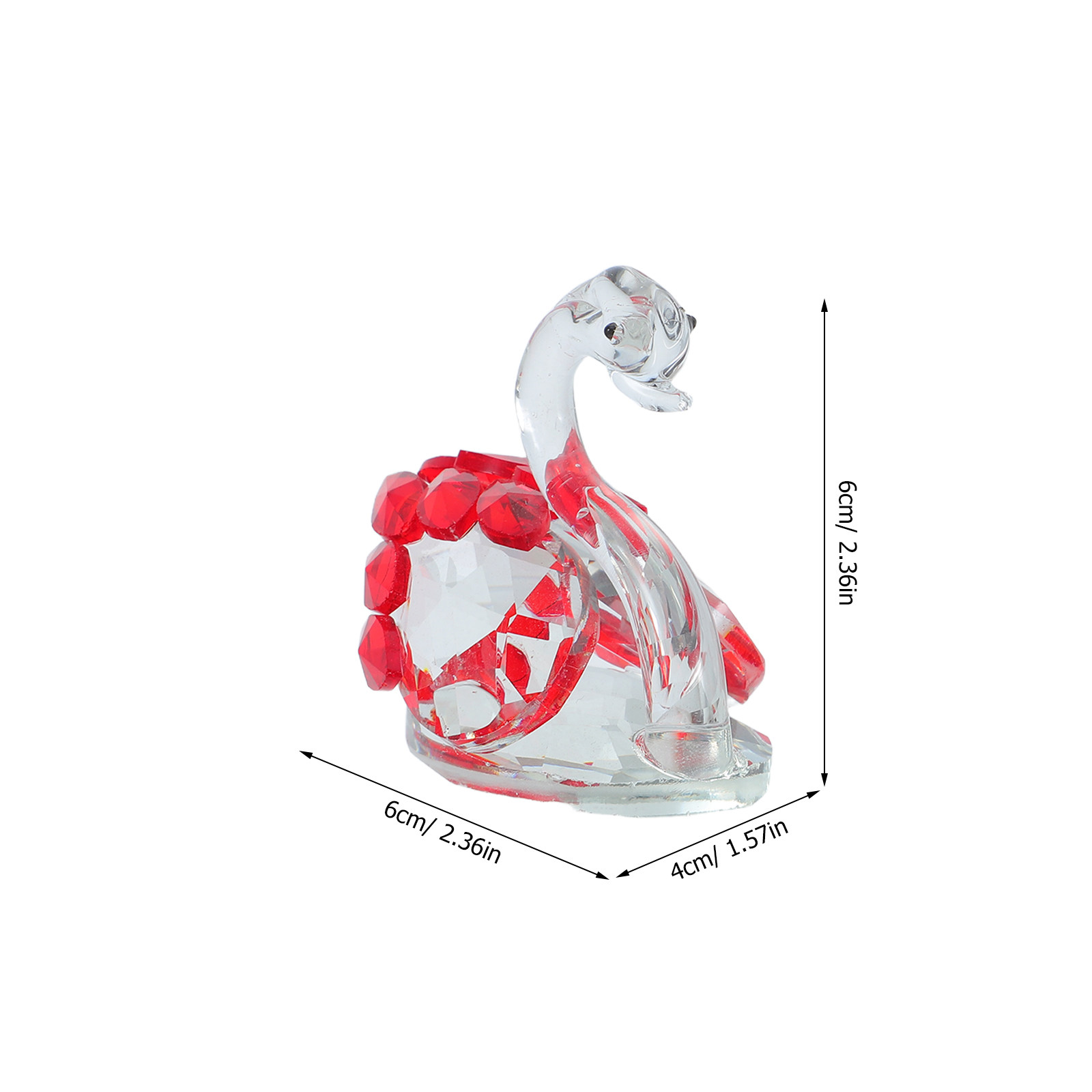 2Pcs Crystal Swan Decor Lover  - Paper Weight Crystal 评论和价格