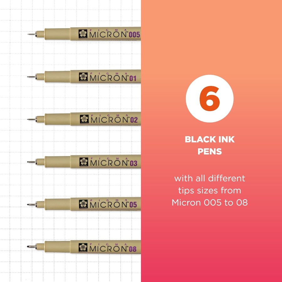 Pigma Micron Fineliner Pens wi - Archive Box Set 评论和价格