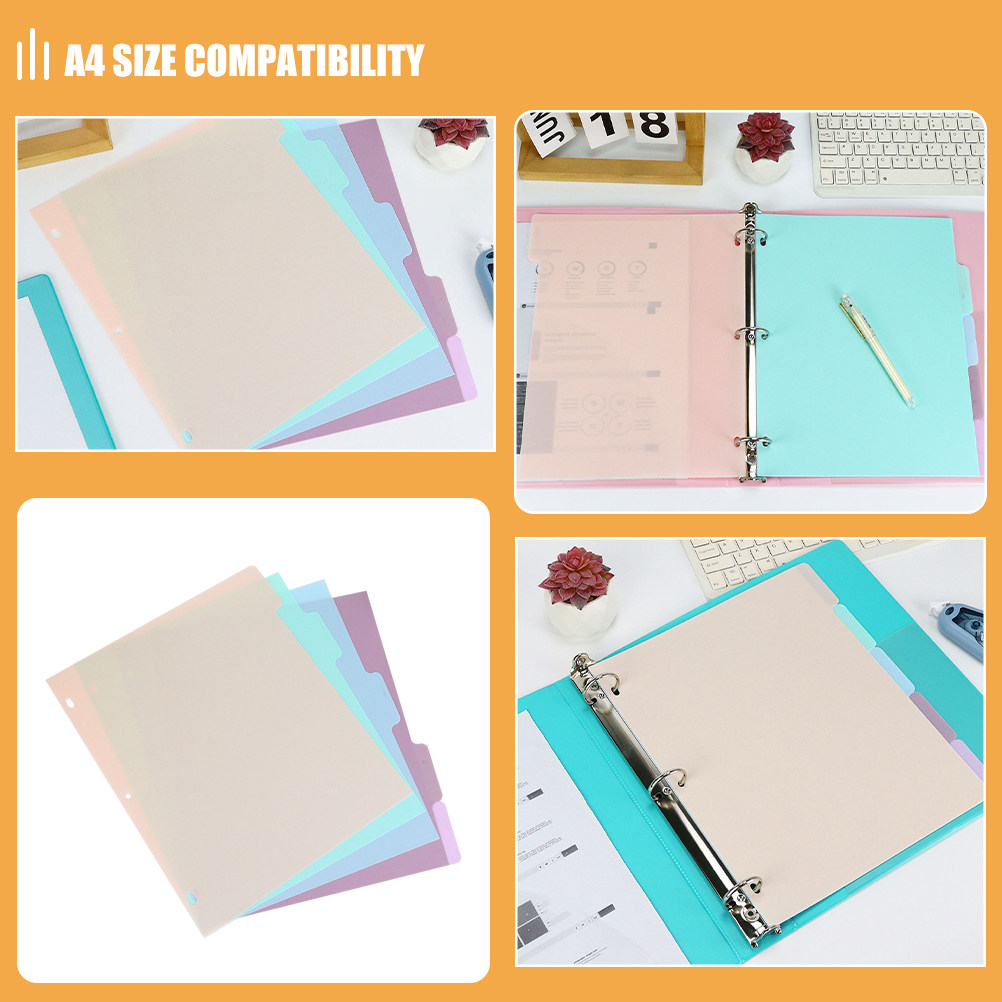 1Set A4 Plastic Binder Divider - Tab Divider A4 评论和价格