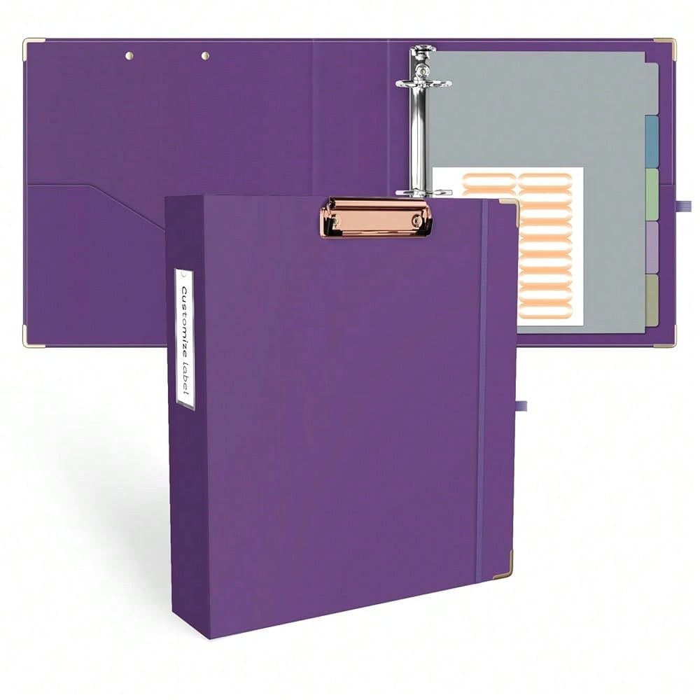 Mini 3 Ring Binder 2 Inch For  - Tab Divider A4 评论和价格