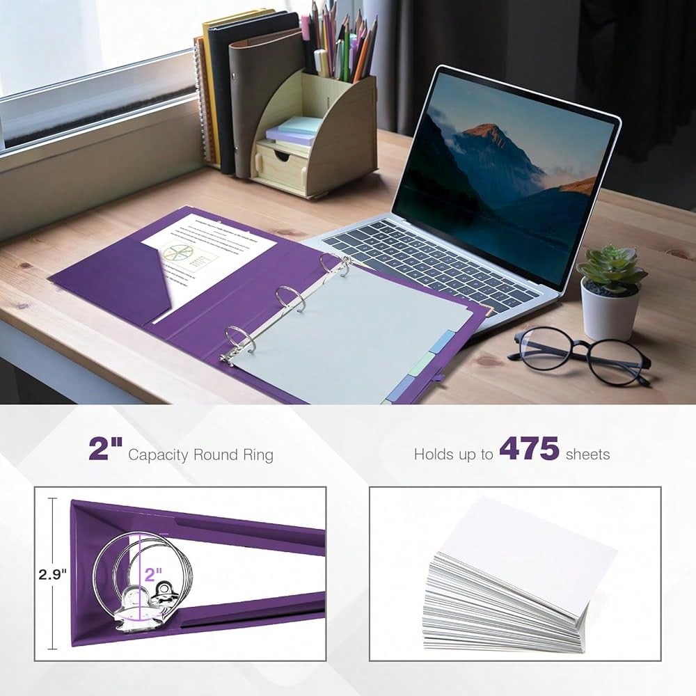 Mini 3 Ring Binder 2 Inch For  - Tab Divider A4 评论和价格