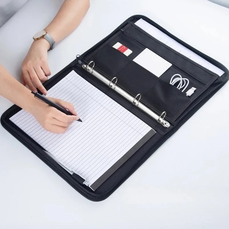 Large Black Business Portfolio - Binder A4 Lever 评论和价格