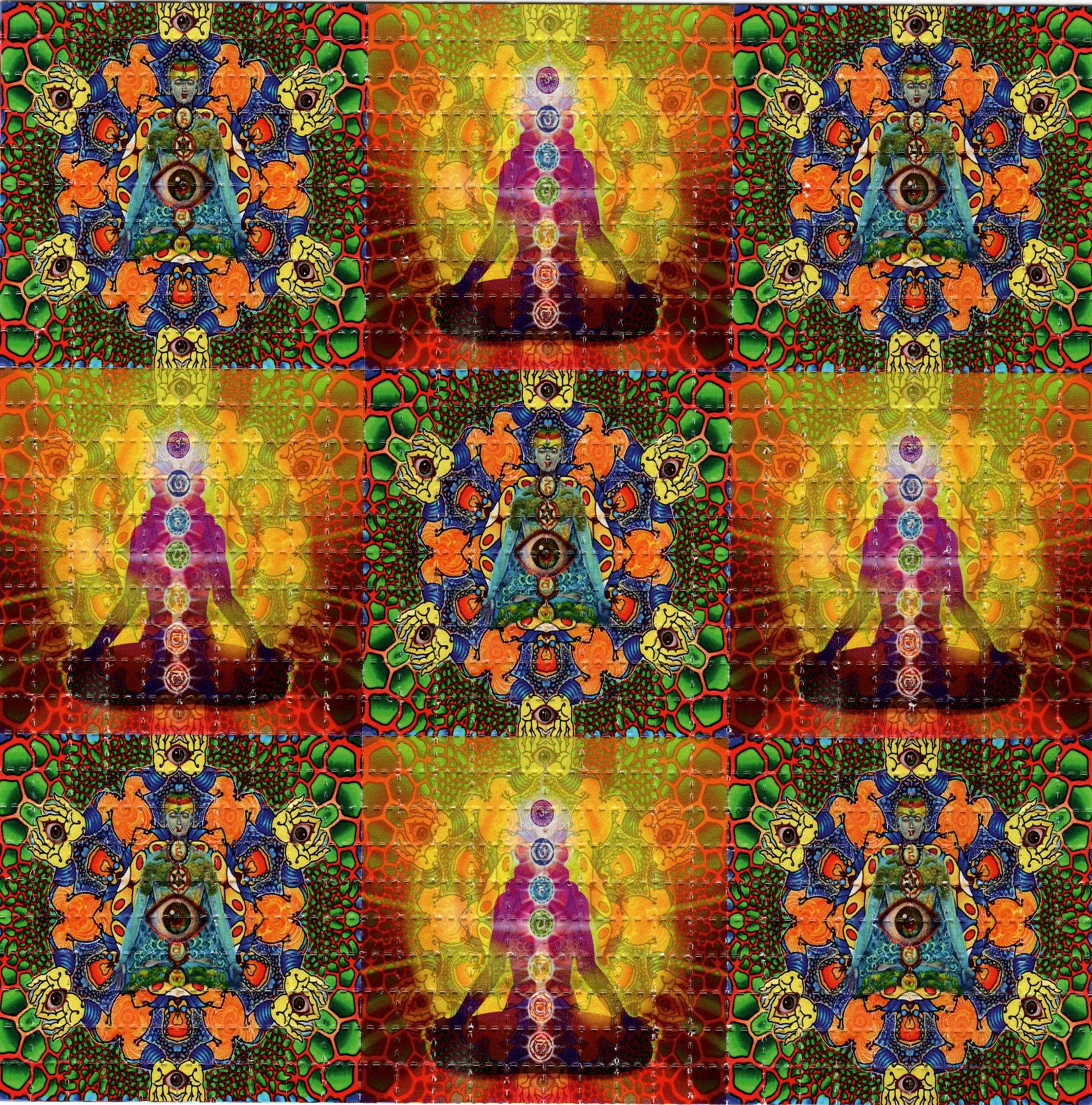 Chakras Psychedelic LSD Acid B - Ink Blotter Paper 评论和价格