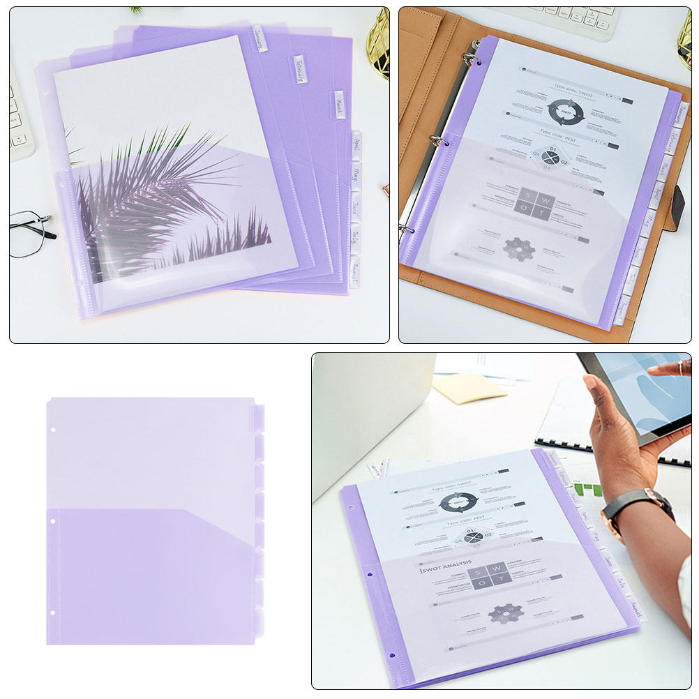 2Sets Binder Pockets Dividers  - Tab Divider A4 评论和价格