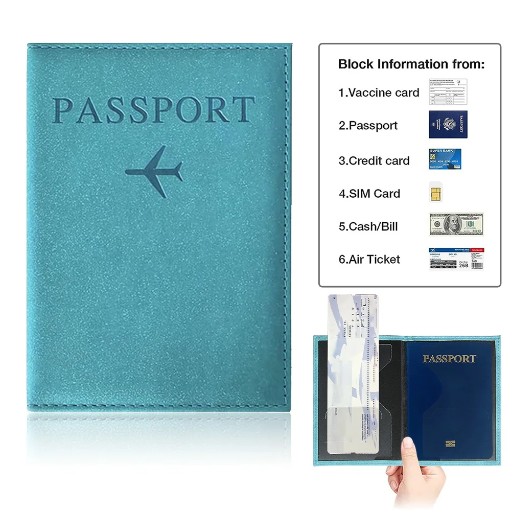 Passport Cover Blue Color Pu P - Index Card Holder 评论和价格