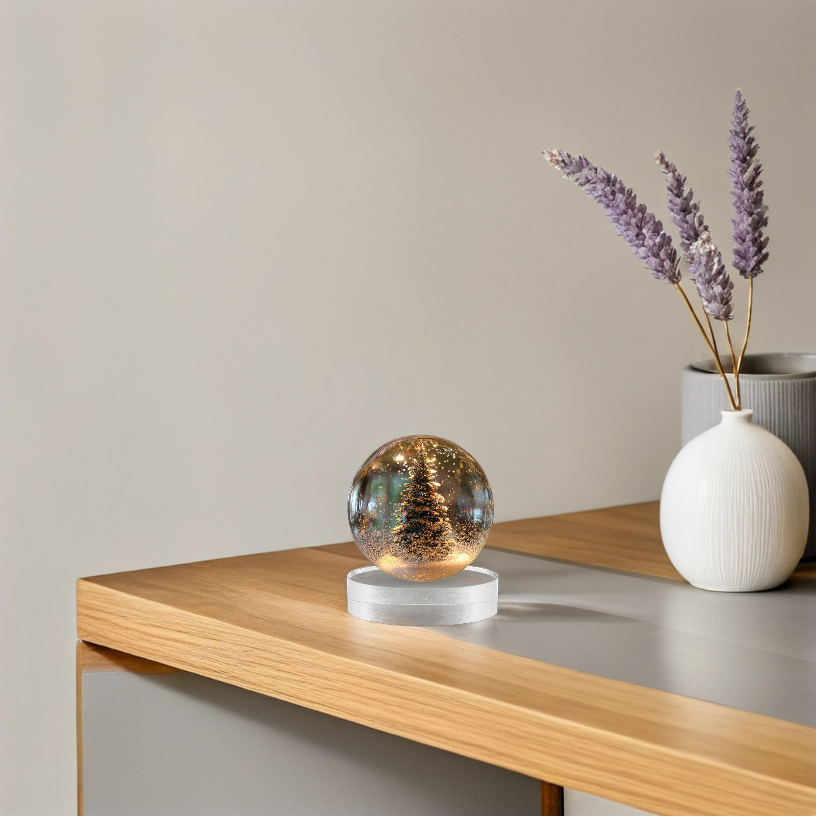 2Pcs Round Crystal Paperweight - Book Weight Glass 评论和价格
