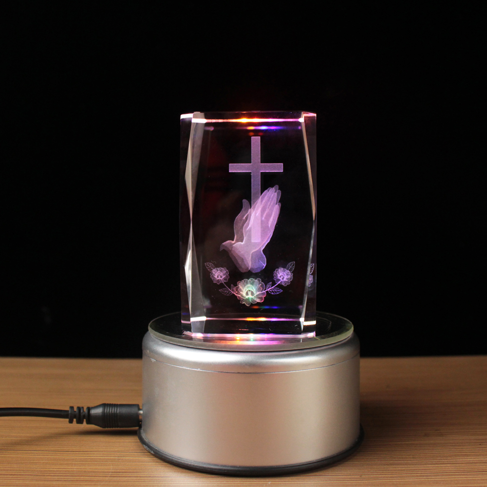 3D Laser Crystal Religious Cub - Paper Weight Crystal 评论和价格