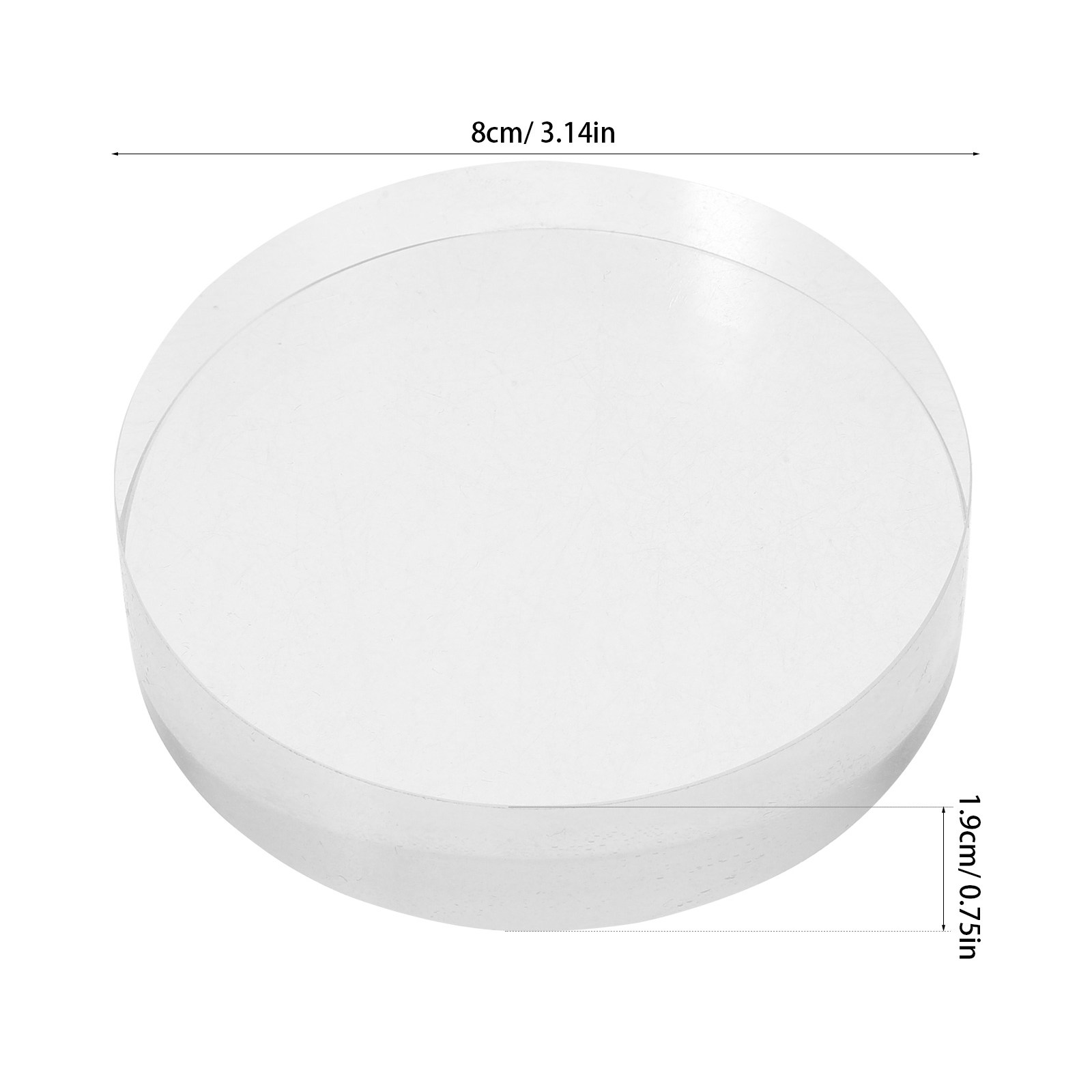 2Pcs Transparent Crystal Round - Paper Weight Crystal 评论和价格