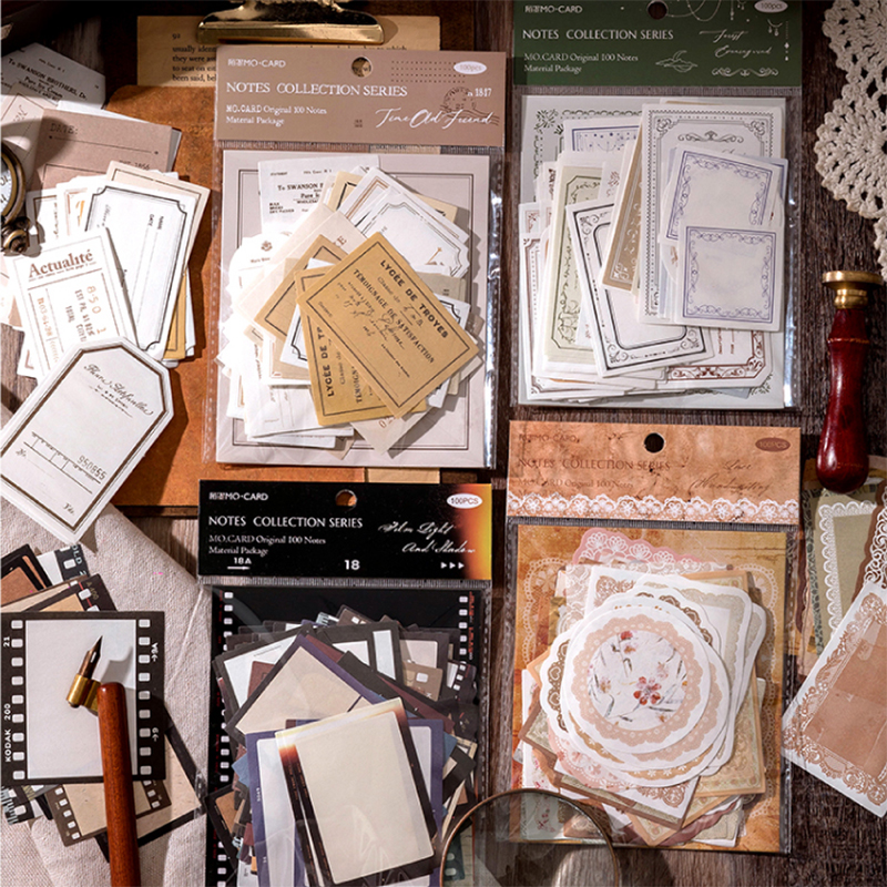 100Pcs/Pack Vintage Notes Mate - Ink Blotter Paper 评论和价格