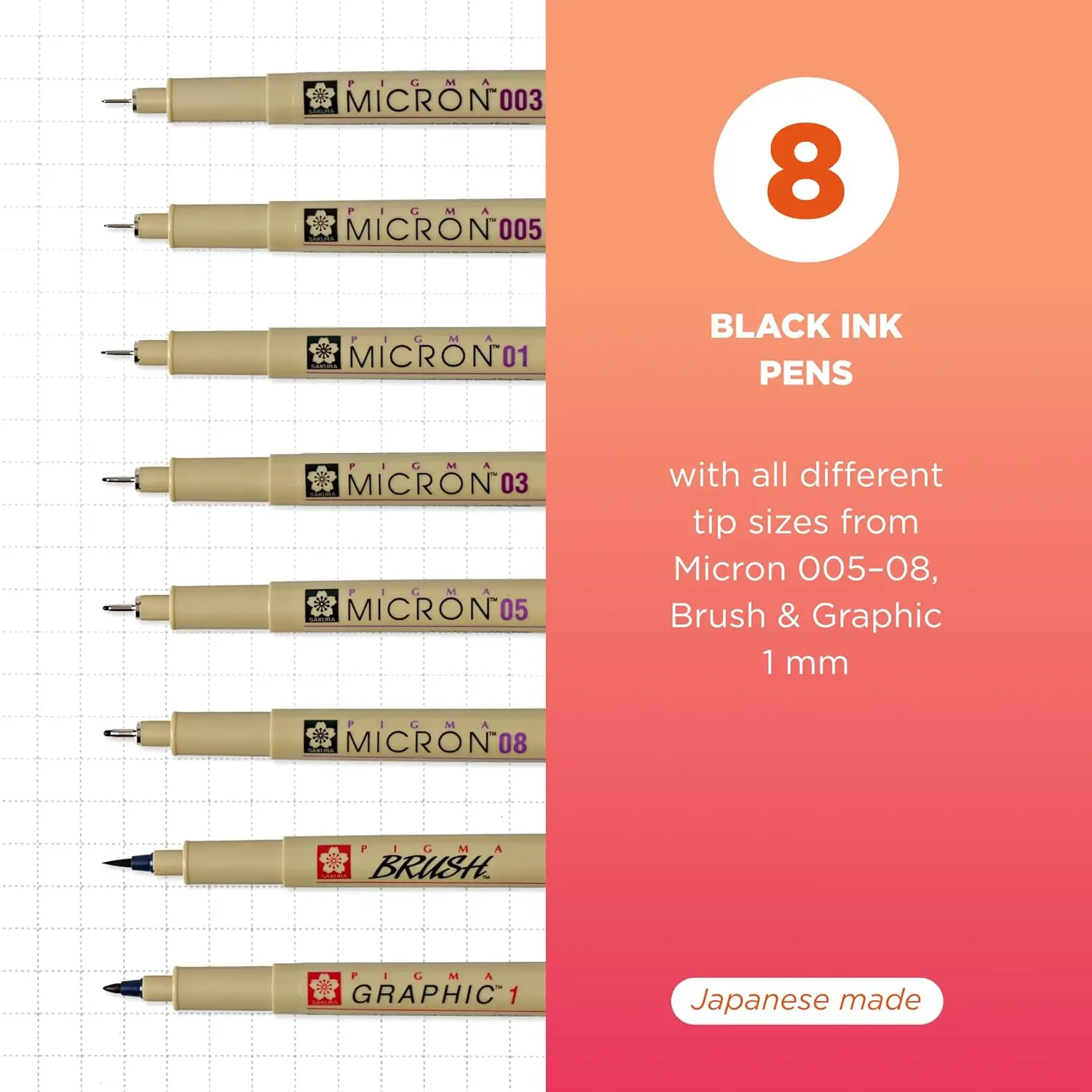 Fineliner Drawing Pens Set, 8  - Archive Box Set 评论和价格